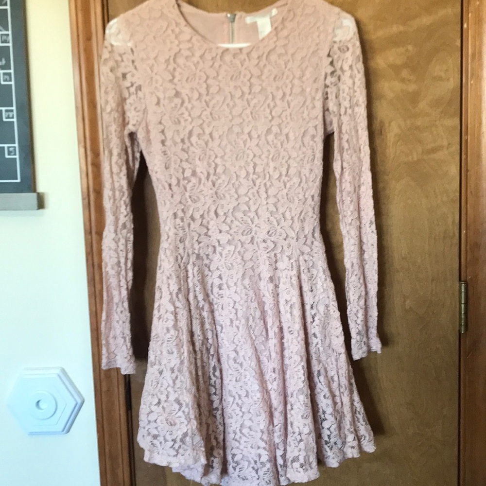 Pink lace dress